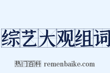综艺大观组词是什么意思的图片